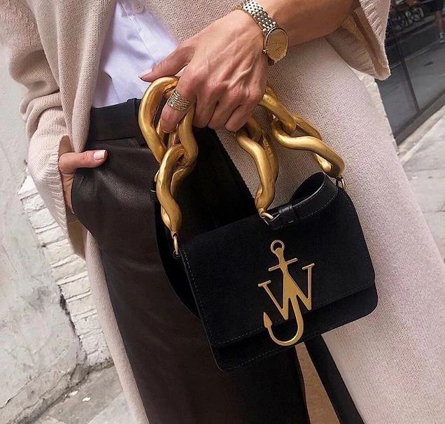 粗链条高级包包,秋冬百搭链条包包推荐小众高级感