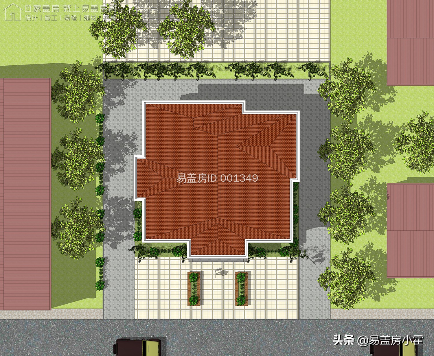 农村自建房2层欧式别墅设计,面宽10米欧式风格二层小别墅