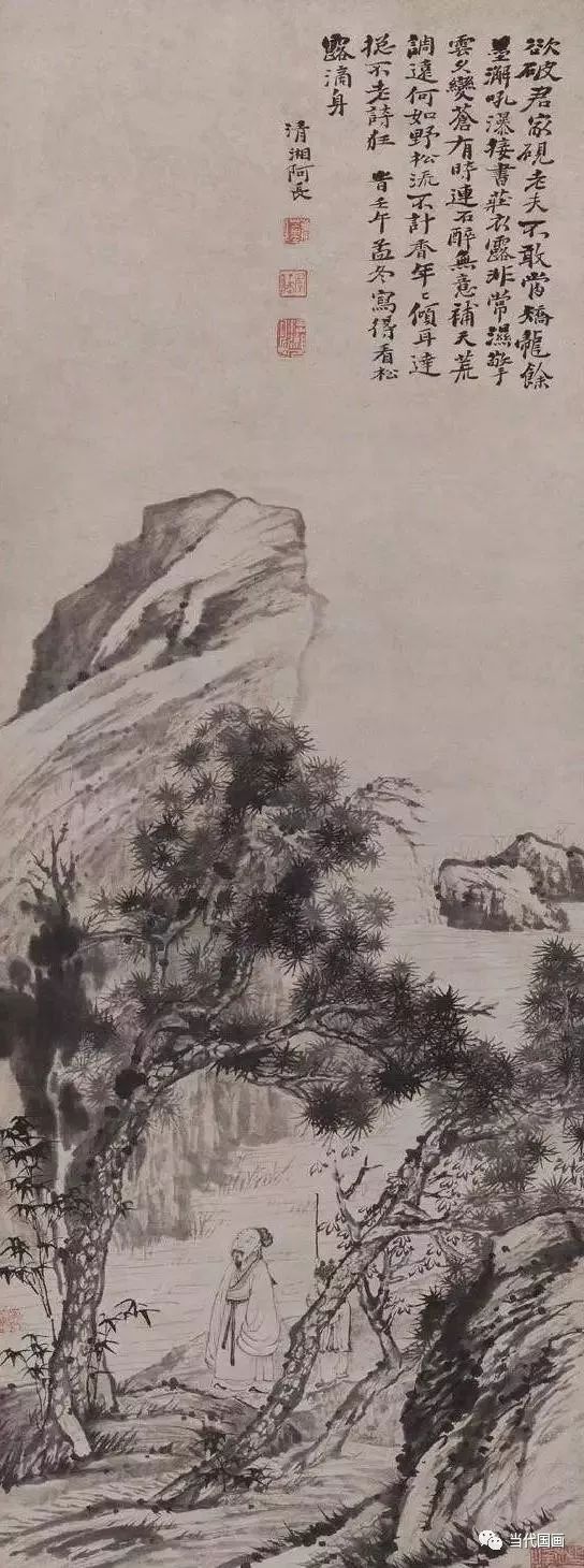 石涛山水画精品作品,石涛山水画高清大图临本