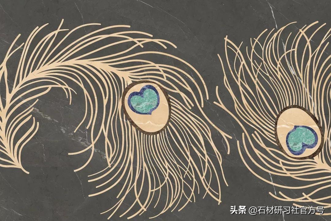 新中式水刀拼花效果,轻奢美学水刀拼花效果图