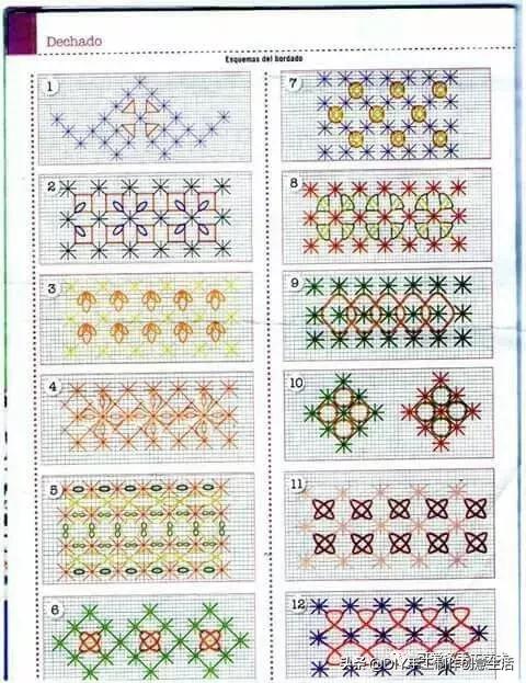 桌布花边的手工刺绣,刺绣桌布diy简单图案
