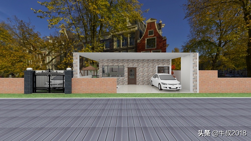 乡村养老别墅带庭院,农村简单养老房小户型设计