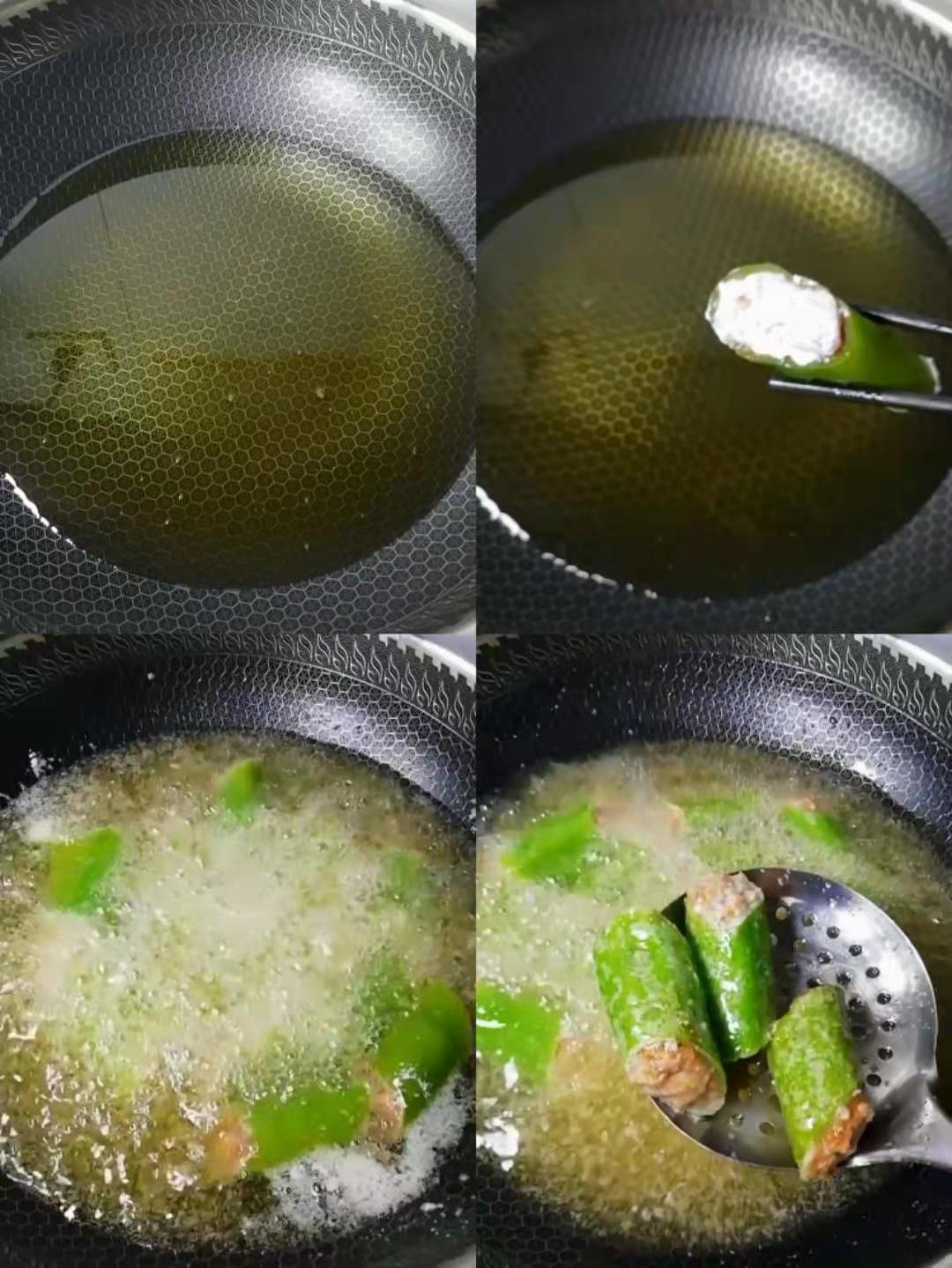 大青椒酿肉的正确方法,青椒酿肉没有肉馅能不能换成别的