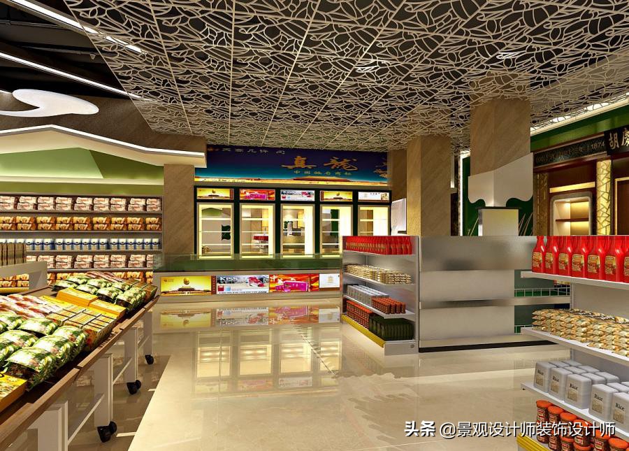 商场店铺设计案例图纸,超市设计图解大全