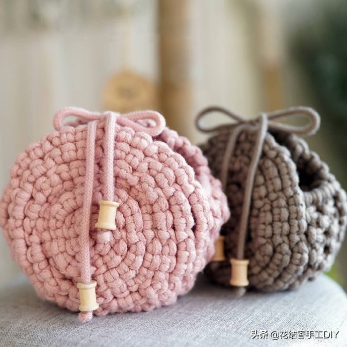 好看的毛线编织小包包,春天里的小包包