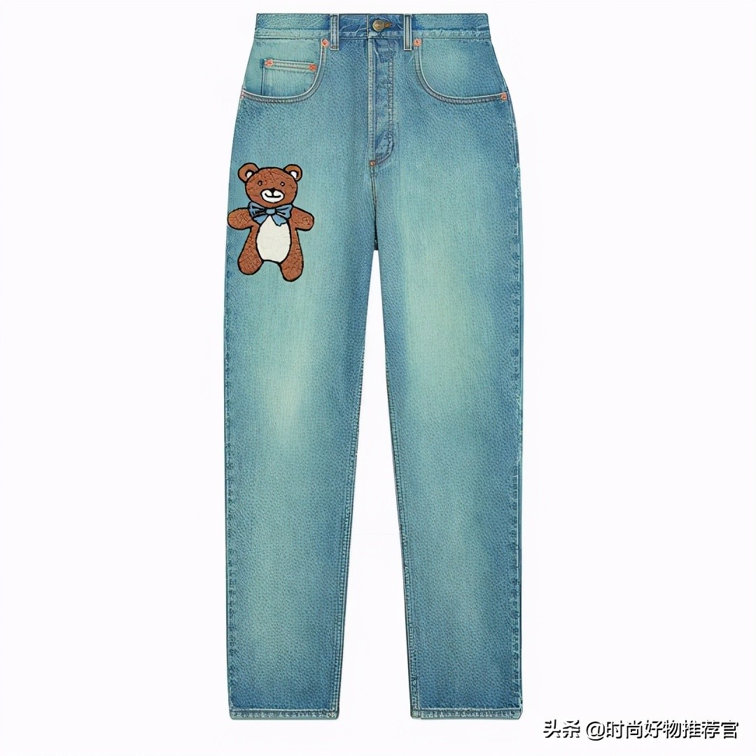 gucci泰迪熊印花连衣裙 (gucci粉色卫衣泰迪熊)