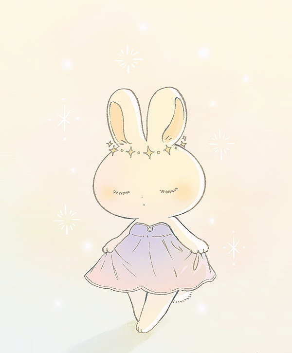 兔兔可爱插画,ayu日语