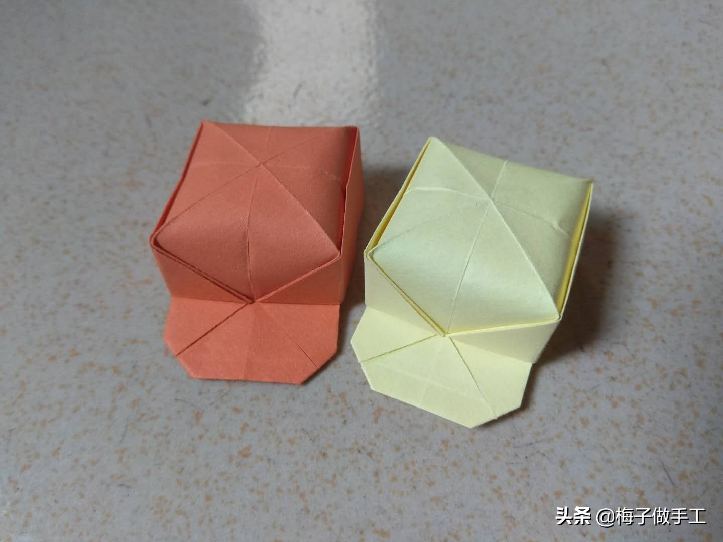 儿童折纸折一个小帽子,折纸手工折帽子