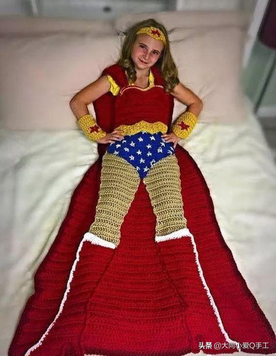 美人鱼睡袋钩编,钩织睡袋