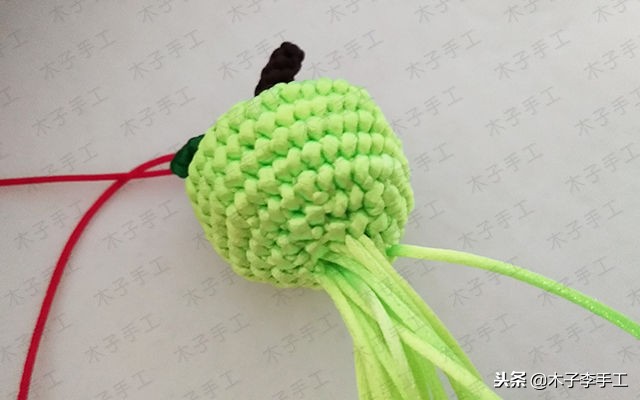 立体苹果的编织方法,小苹果的手工编法教程