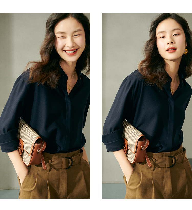 衬衣高级商务,法式高端蝙蝠袖衬衫