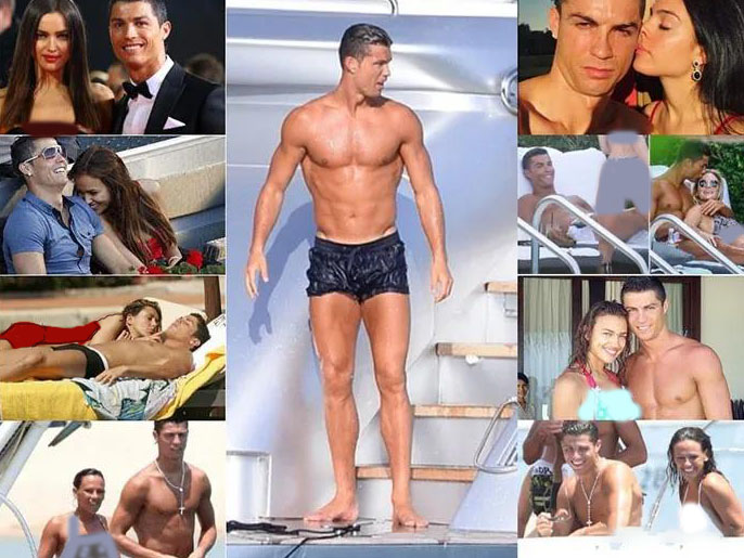 c罗在赛场亲吻乔治娜,c罗和女友乔治娜穿球衣合照图