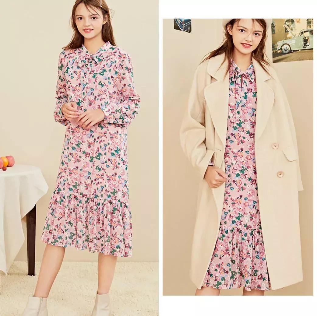 气质冬款裙子穿搭高级感,少女感十足的温柔风穿搭绿色毛衣