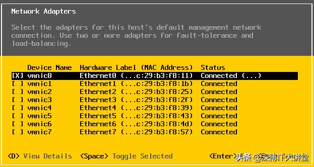 esxi怎么配置第二块物理网卡,esxi6.5服务器网络配置
