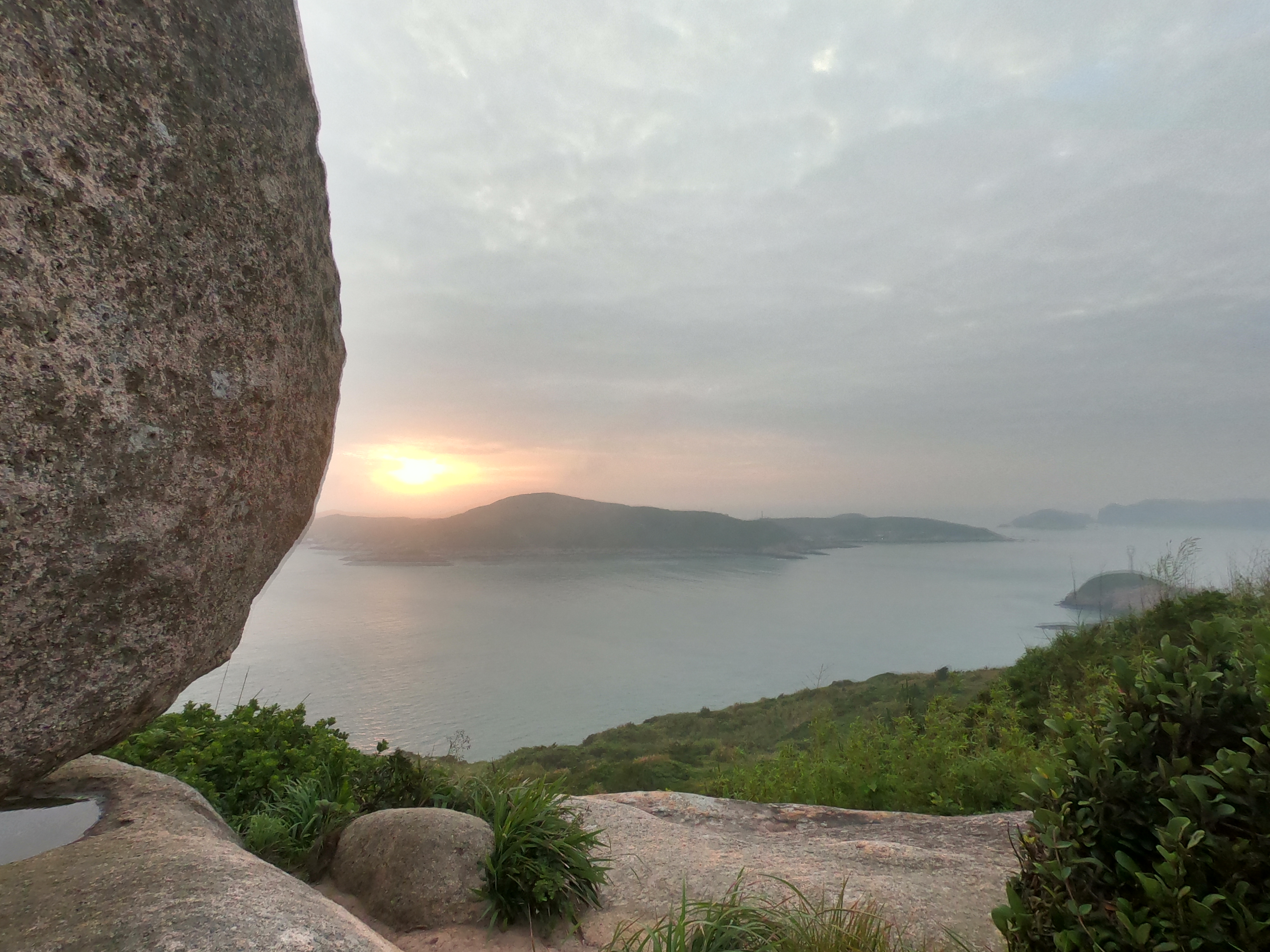 夕阳下美丽的东极岛,东极岛岛屿