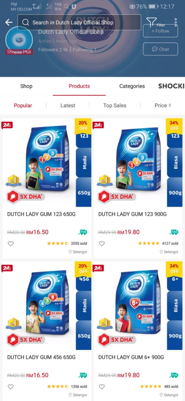 在马来西亚生活最常喝到的国民级牛奶之一-荷兰子母牌牛奶