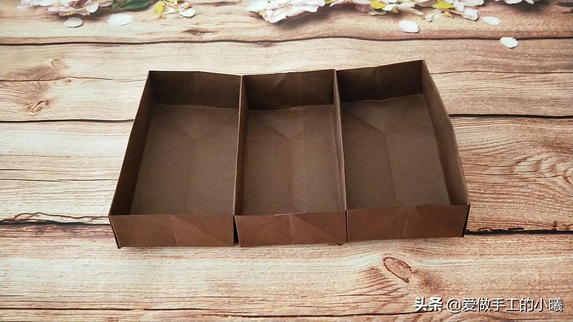 多层纸收纳盒折法,纸收纳盒折法小格子