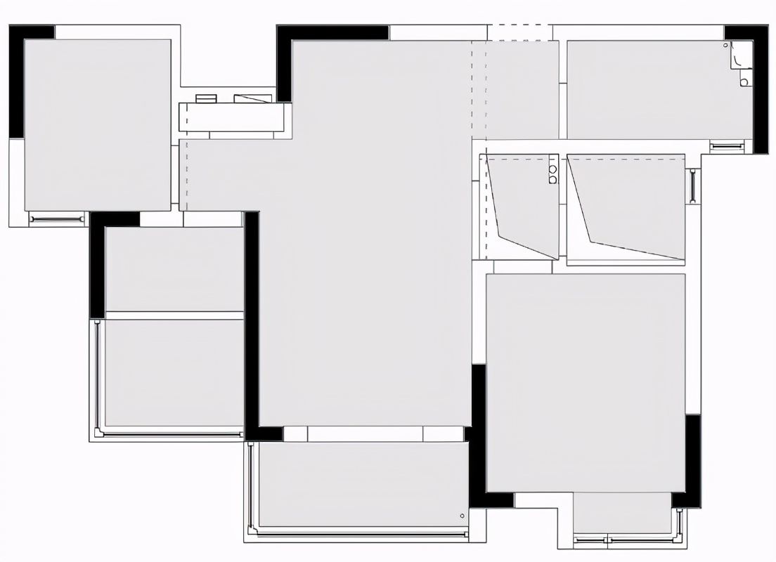 小户型76平方三房一厅,刚需户型三房装修