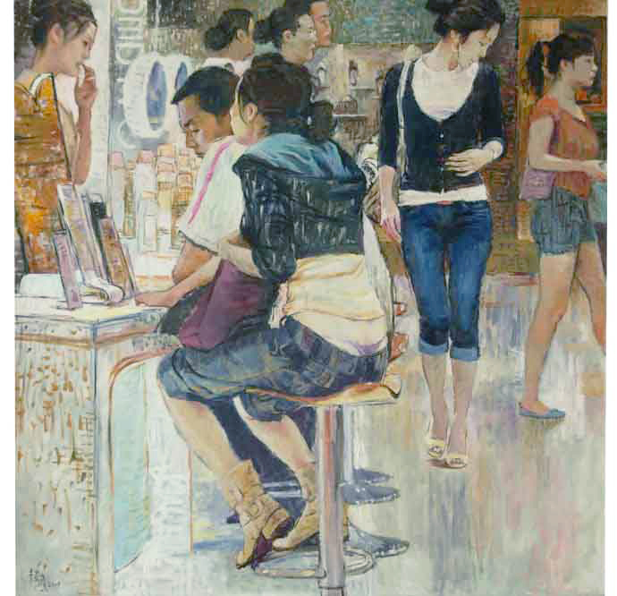 柠檬汁氤在水中　角落里美人如茵——画家赵鹰的写意油画