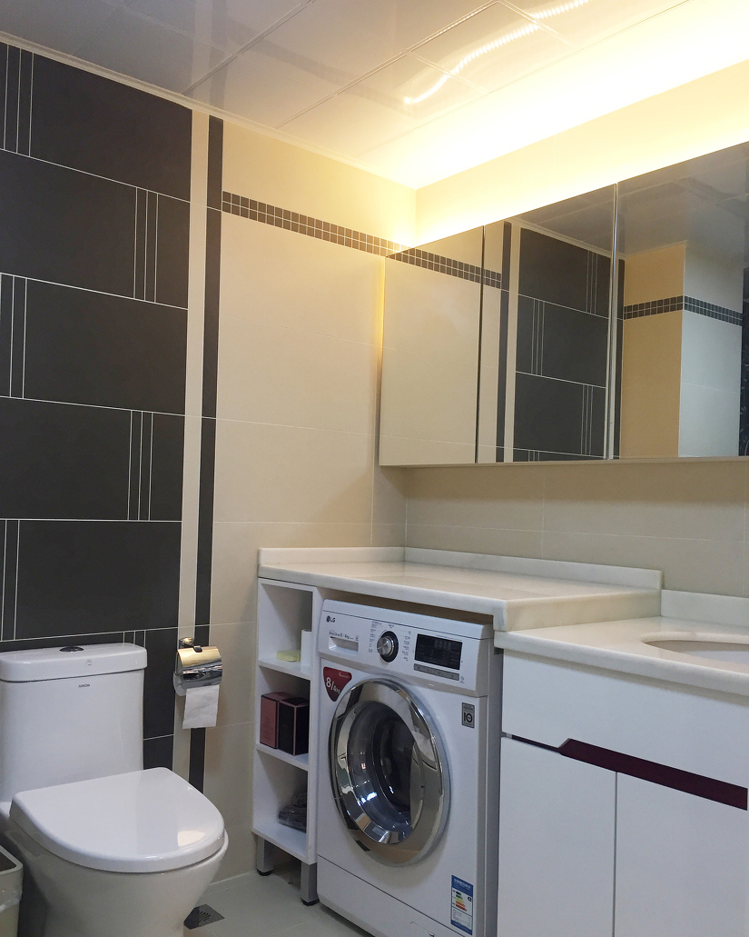 新房装修小洗衣机放哪里比较好,小户型卫生间洗衣机怎么放