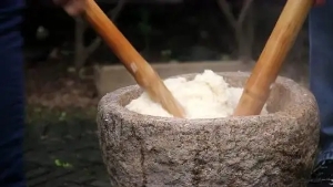 传统打糍粑,传统的打糍粑
