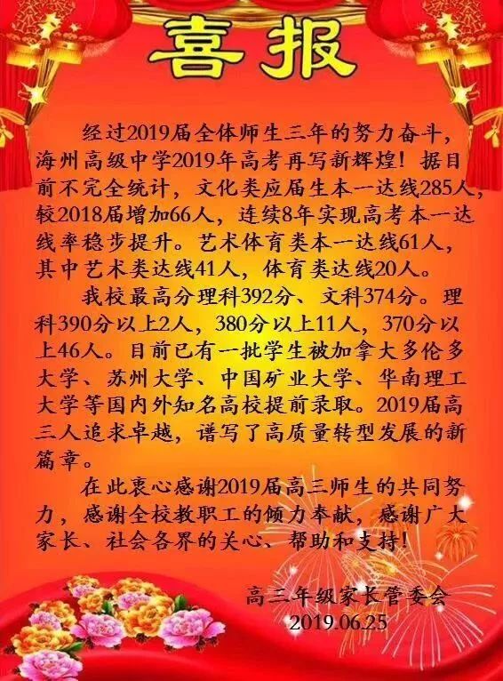 连云港各高中高考喜报,2022年连云港高考各中学喜报