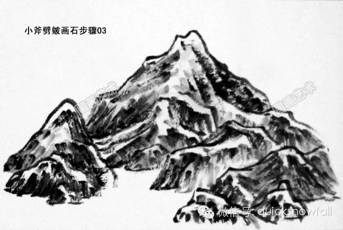 北派山水画山石画法,山水画技法山石的基本画法解析