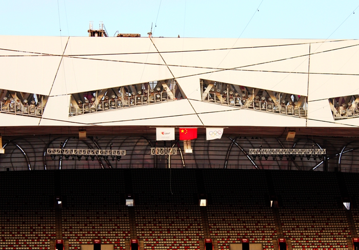 国家奥体中心灯光秀,鸟巢朝阳灯光节