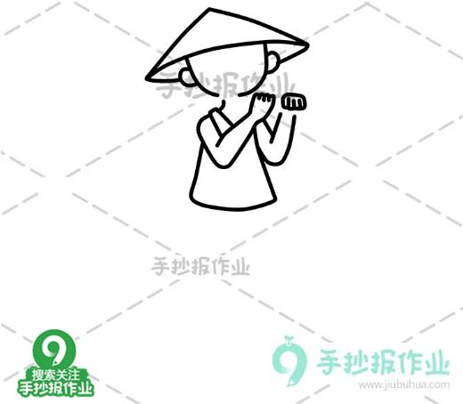 清明时节简笔画原创教程步骤,清明时节的简笔画