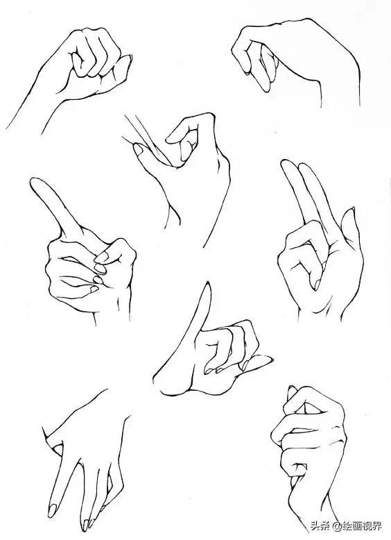 手势画手,手怎么画超简单的手部画法教程