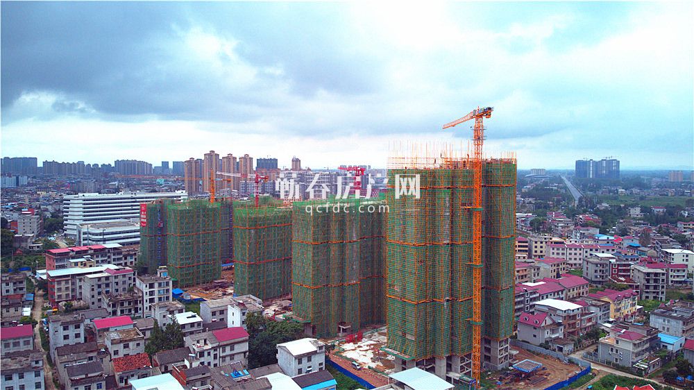 花郡玫瑰园1月份最新工程进度,工程进度洋房已封顶