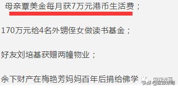 每月生活费10万,梅艳芳母亲哭穷