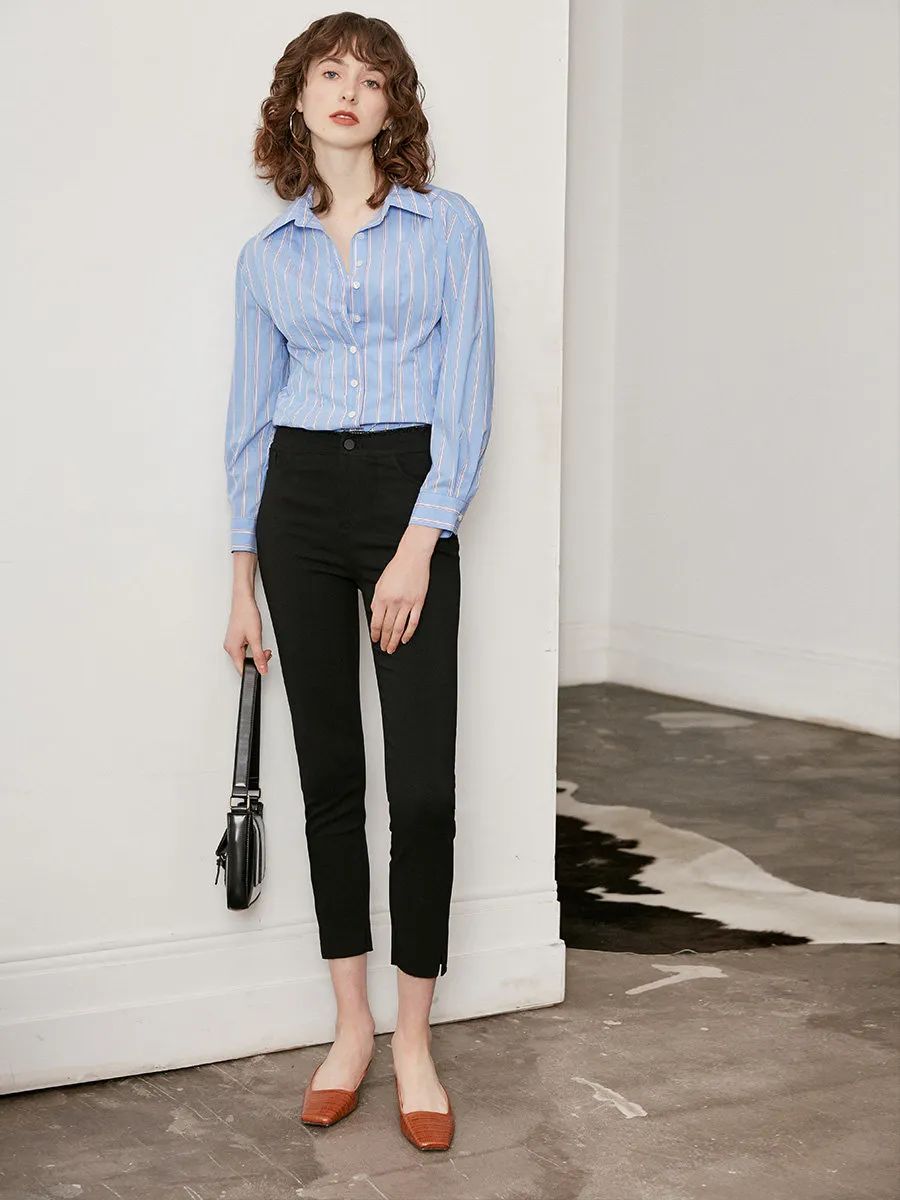 小白裤显瘦魔术裤,显瘦有弹性的魔术裤