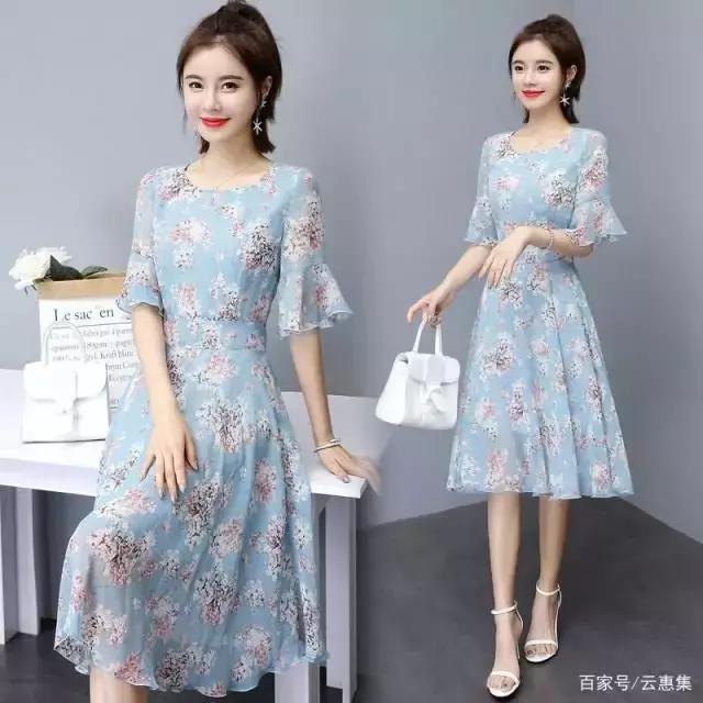 这3条基础款连衣裙超适合夏天穿,雪纺连衣裙让你穿出女神范