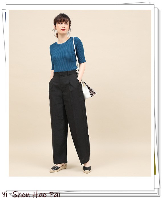 亚麻垂感裤搭配,杏色阔腿亚麻裤的搭配