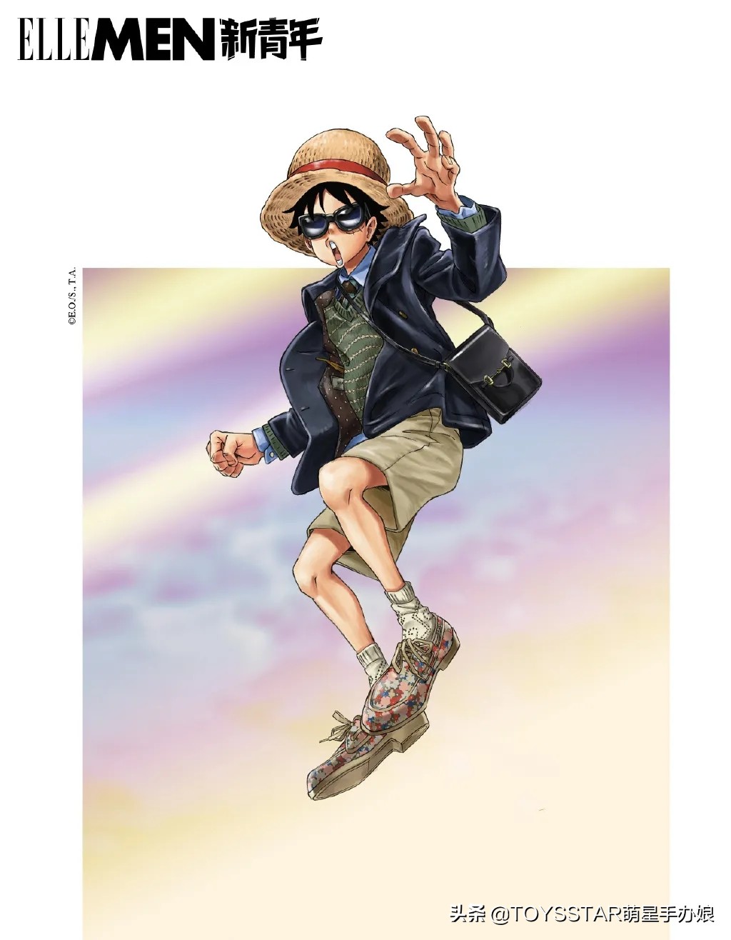 海贼王梦幻联动jojo,海贼王路飞潮牌联名