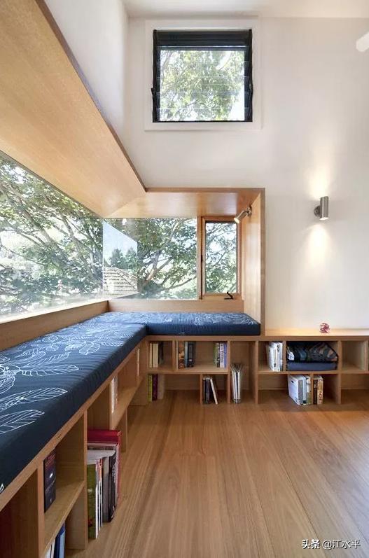 飘窗设计和装修效果图,飘窗装修效果图加书架