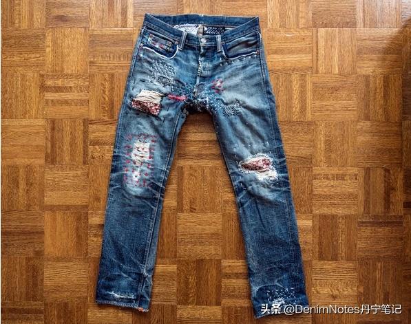 简单的缝纫加工活,破旧牛仔裤修补