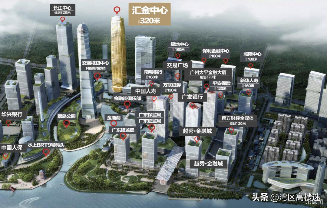 广州在建世茂汇金中心,广州国际金融城汇金中心封顶