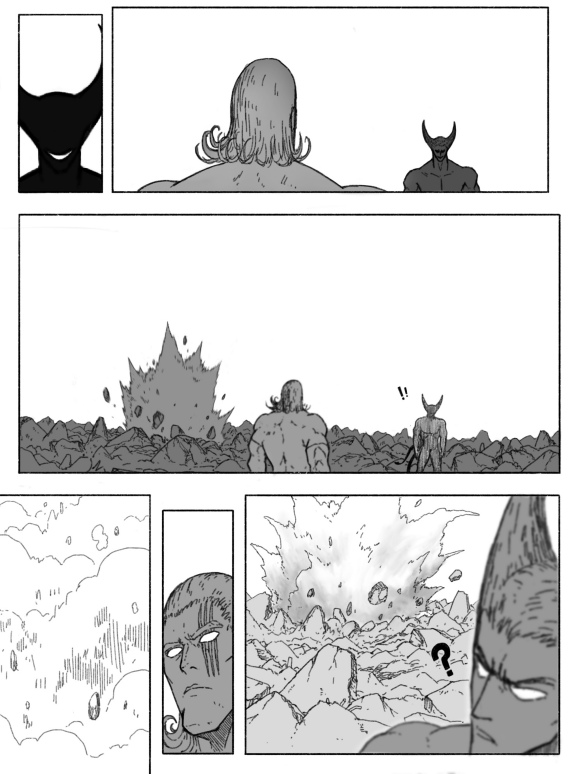 一拳超人原版漫画饿狼vs埼玉,一拳超人漫画vs重制版