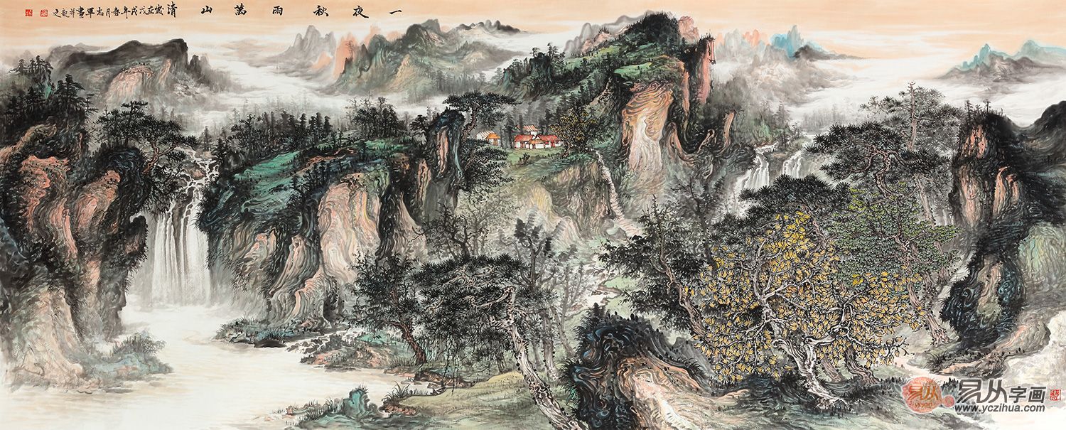 龙志军山水画作品,山水画家作品赏析