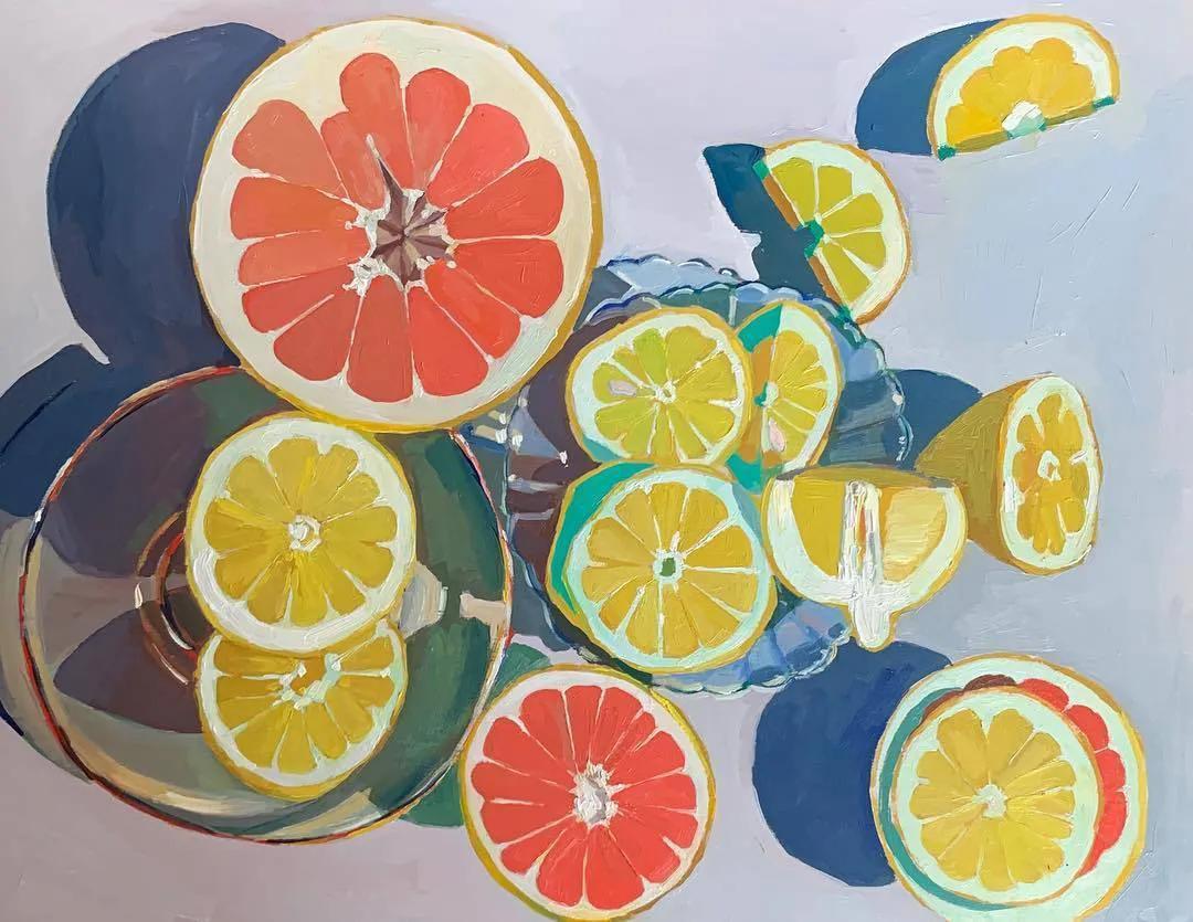 充满光感，秀色可餐的水果绘画