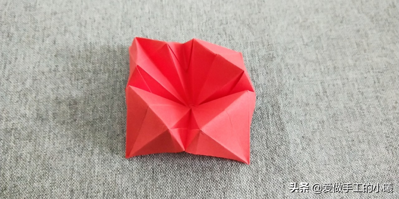 四瓣花折纸,四瓣花手工折纸视频简单