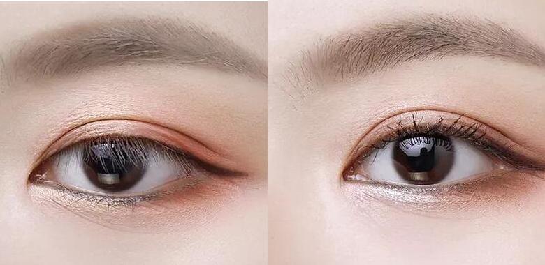 胶线笔画眼线教程新手手残党,手残党眼影教程探险家无眼线