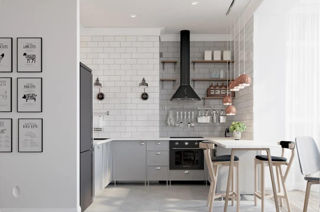 u橱柜颜色搭配效果图,u型橱柜颜色效果图