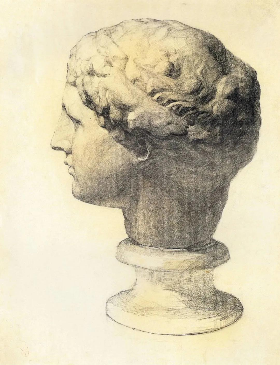 素描石膏像大师作品,石膏像名师