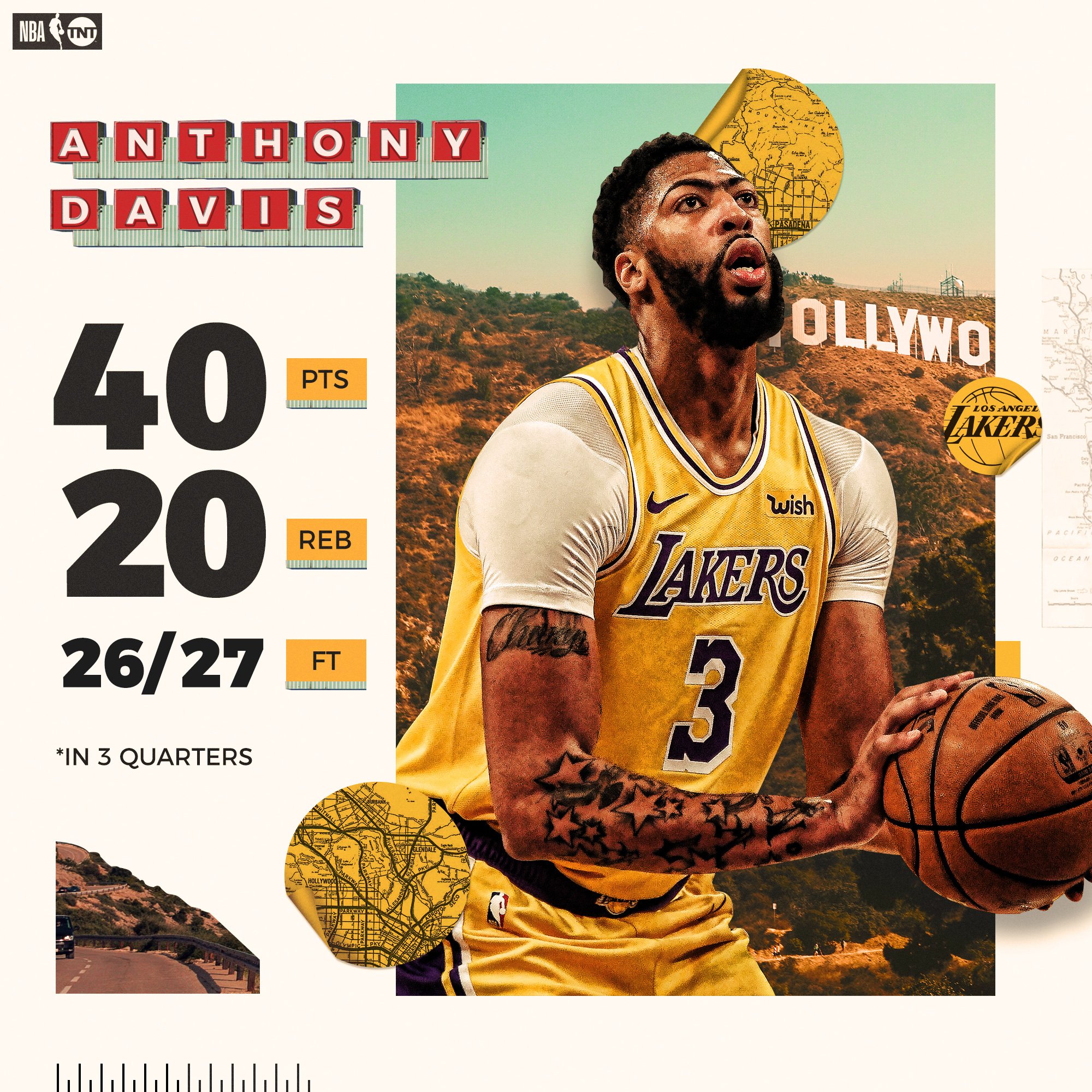 深度看詹姆斯打球,浓眉三节轰42分创造湖人生涯新高