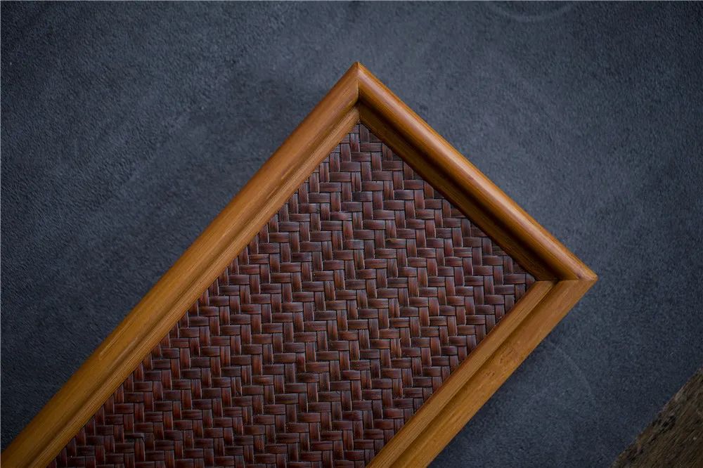 竹席面茶盘|山中清物，桌上风雅，茶与竹可以得兼