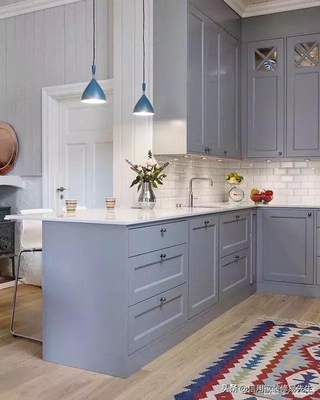 橱柜都有什么颜色好看的,橱柜白色台面配什么颜色的门好看