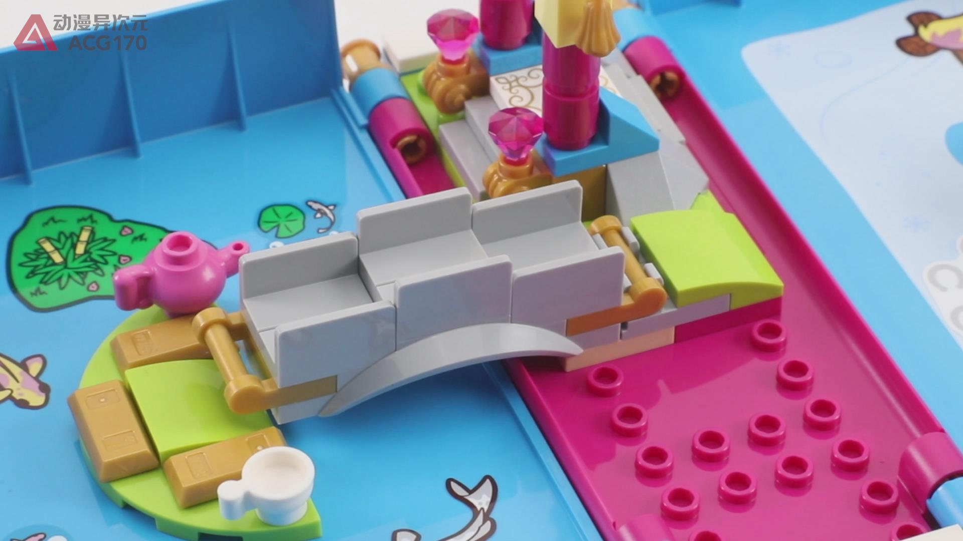 乐高迪士尼雪莉玫小颗粒积木教程,乐高迪士尼城堡3696拼装教程